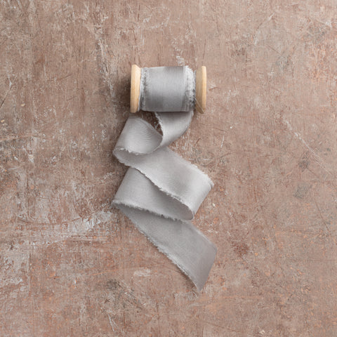 Silk Habotai Ribbon #90 STORM