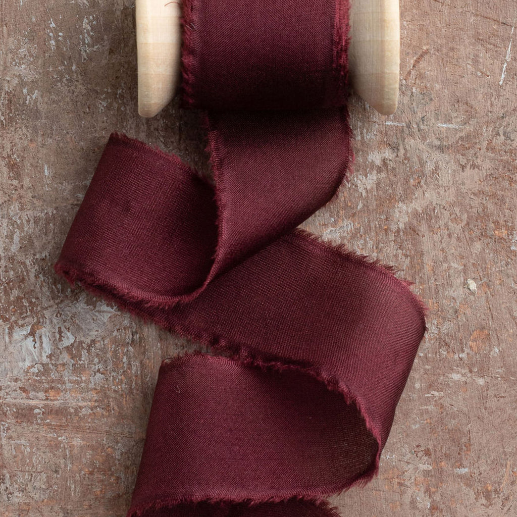 Burgundy Silk Ribbon