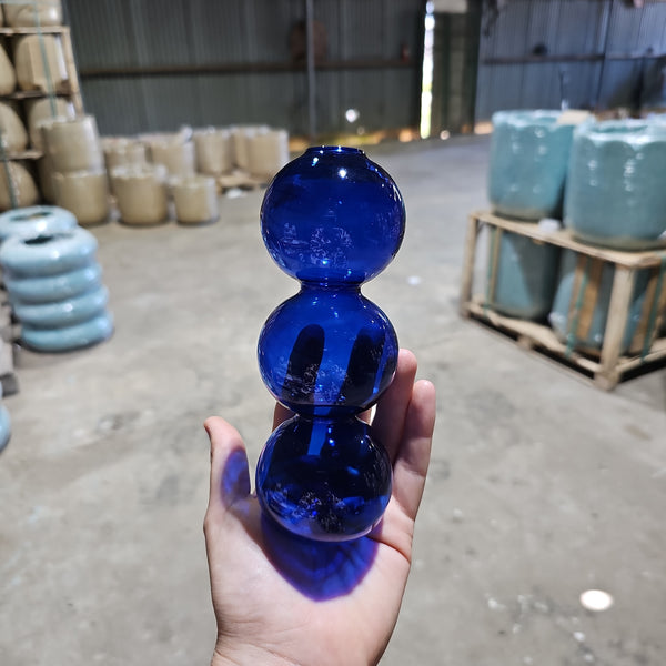 Cobalt bubble vase