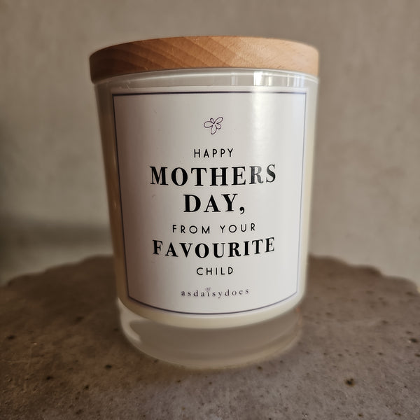 Mothers day candle 'Favourite Child'