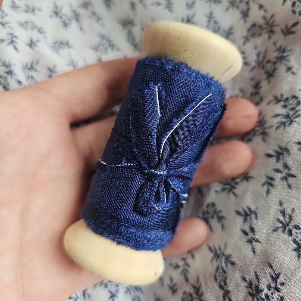 Silk Habotai Ribbon #9 New Navy