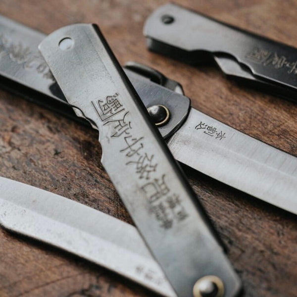 XL Black Higonokami folding knife