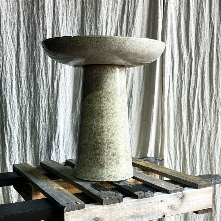 Kiln Fired Birdbath