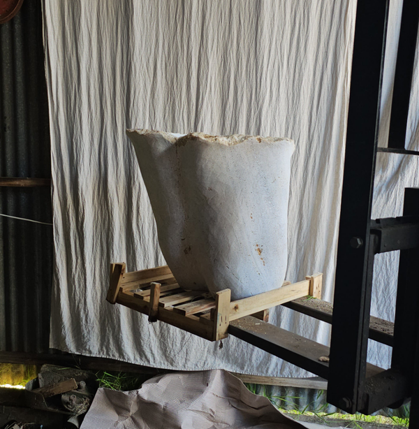 HAND CARVED RAW ONYX STONE PLANTERS