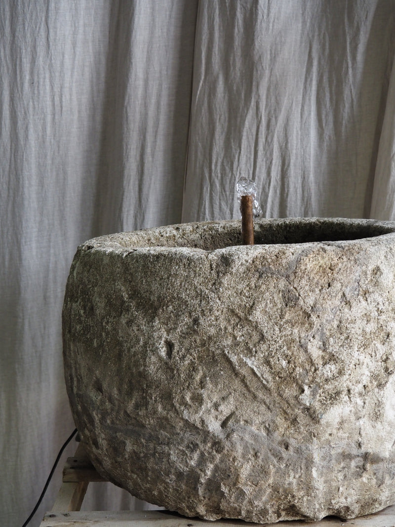 Vintage limestone fountain #A38