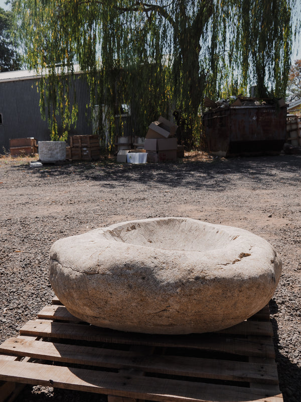 Hand carved bird bath/water feature