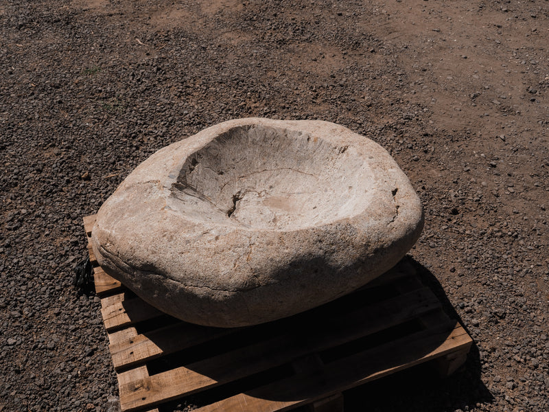 Hand carved bird bath/water feature