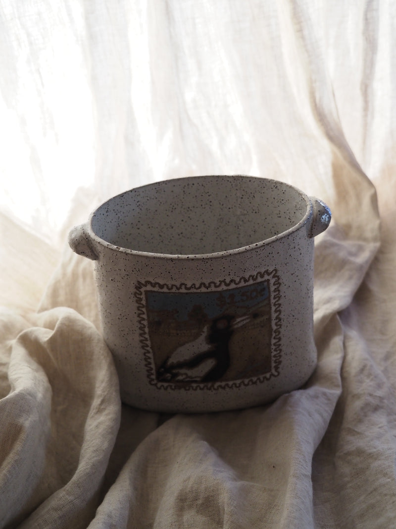 Magpie stamp vase