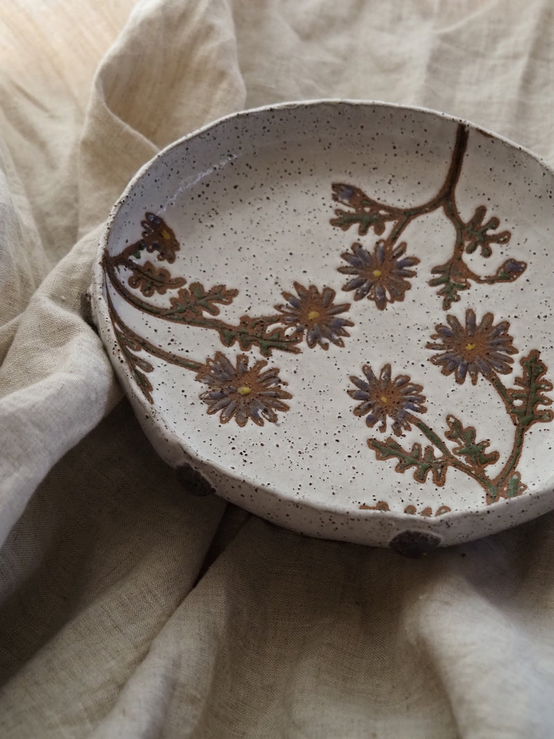 Blue flower bowl