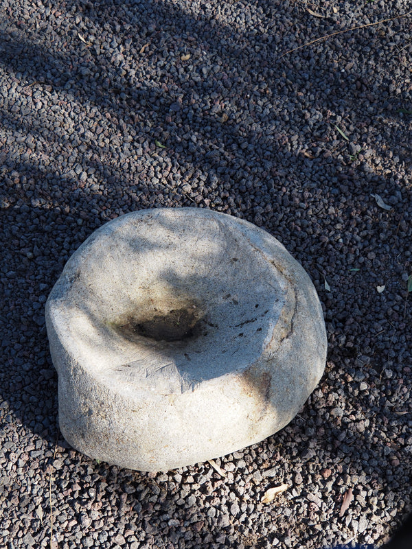 Hand carved granite bird bath/water feature