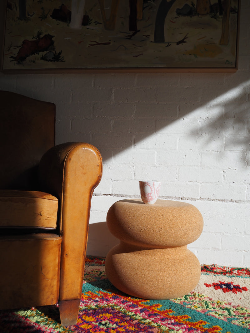 'Cheesewheels' reclaimed cork stool