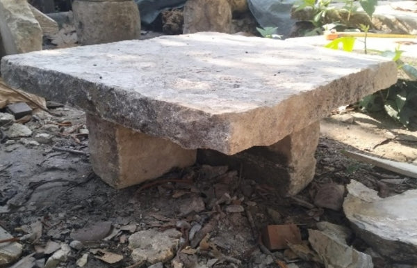 Vintage limestone table #1 - Preorder