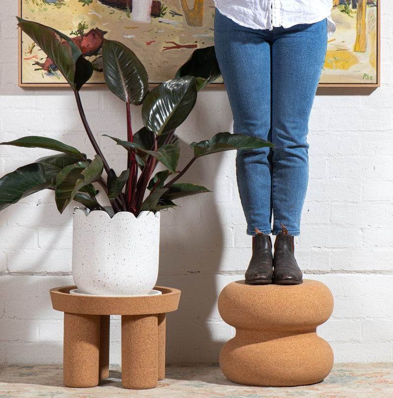 'Boots' reclaimed cork table