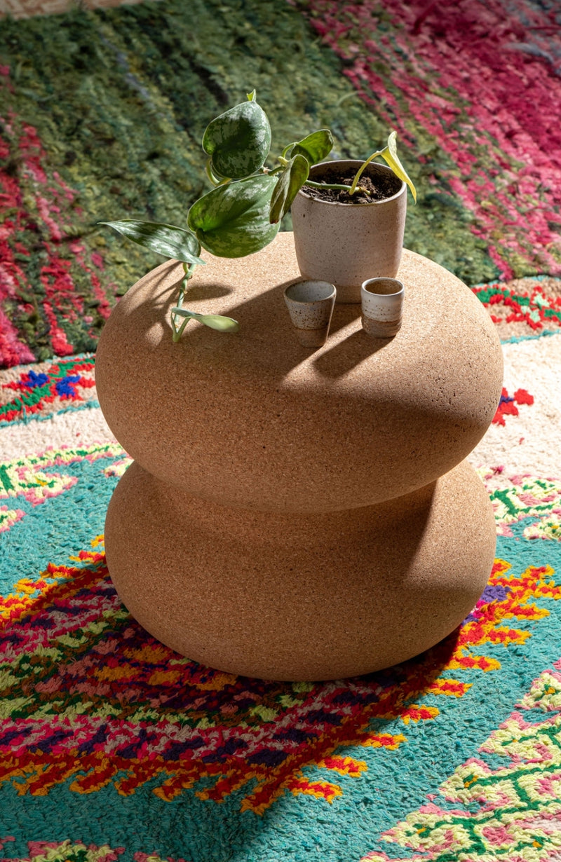 'Cheesewheels' reclaimed cork stool