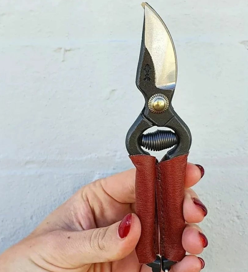 Mini Leather Handled Pruning Shears T32