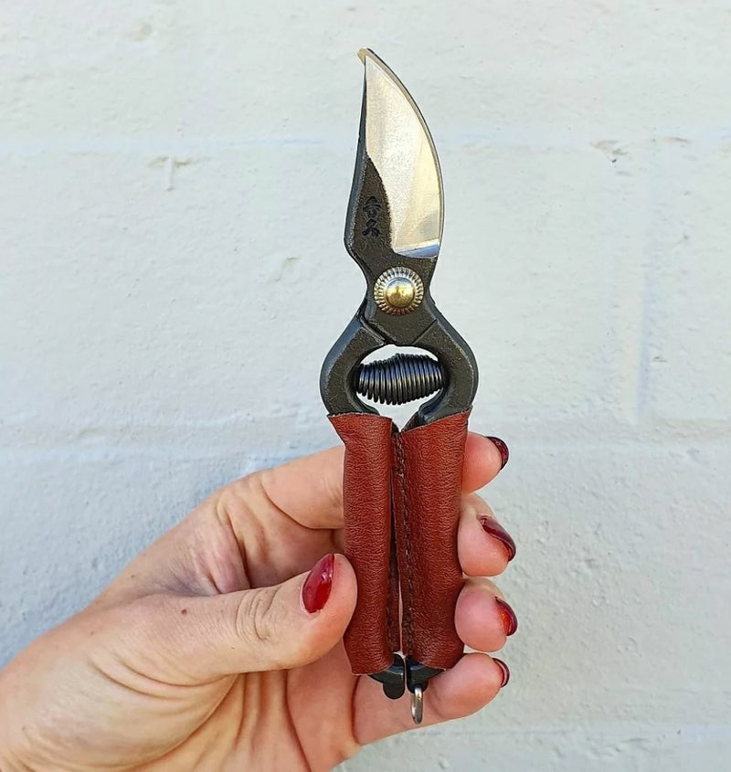Mini Leather Handled Pruning Shears T32
