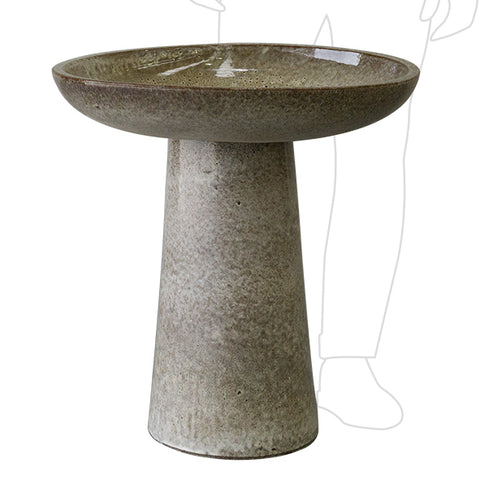 Kiln Fired Birdbath