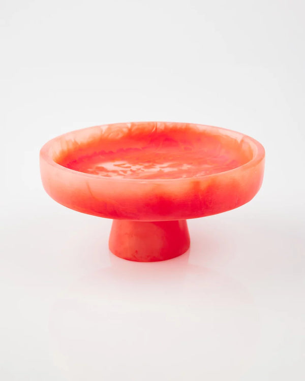 Pedestal Bowl - Large Orange