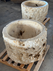 Hand Carved Onyx Planters (71x71x50)