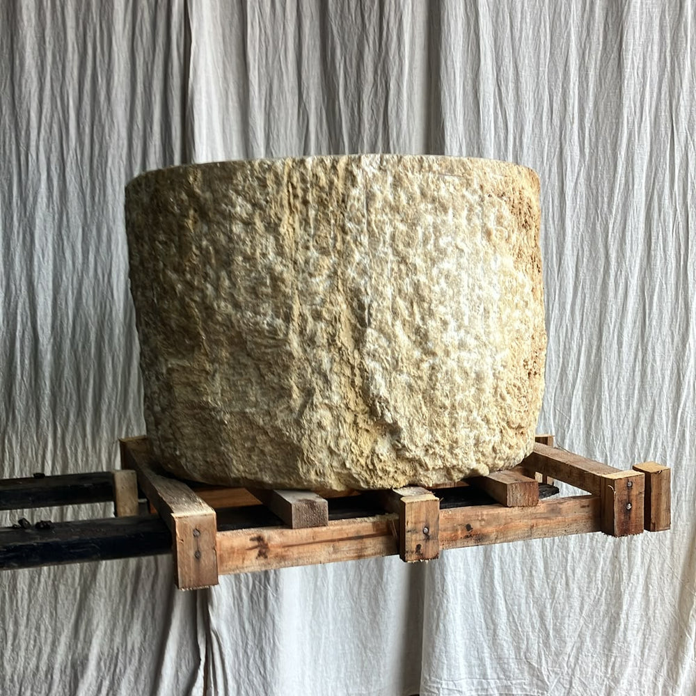 Hand Carved Raw Onyx Planter - #2 74cm wide x 50cm high