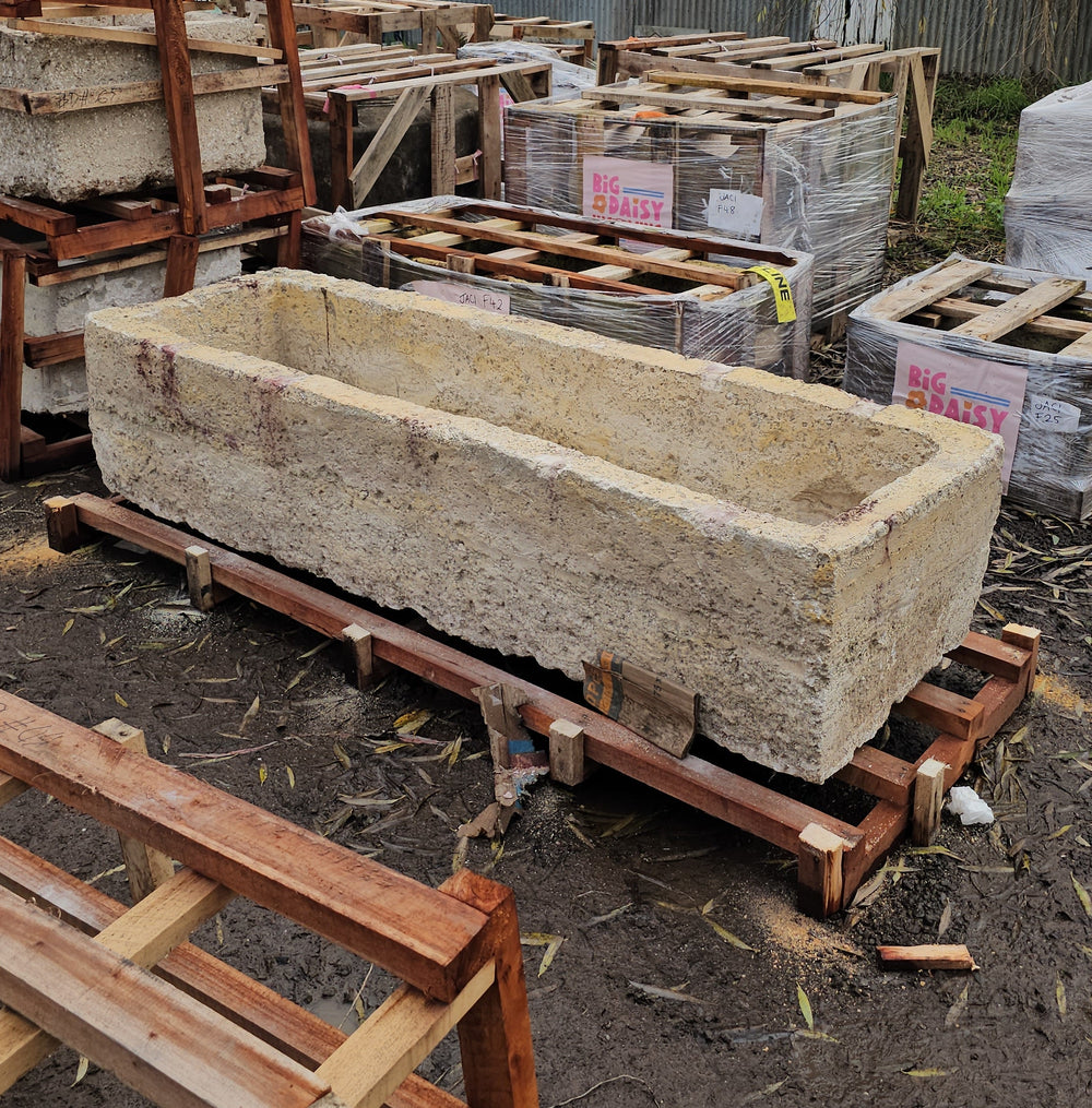 Vintage Limestone Trough G15 202x69x44cm H