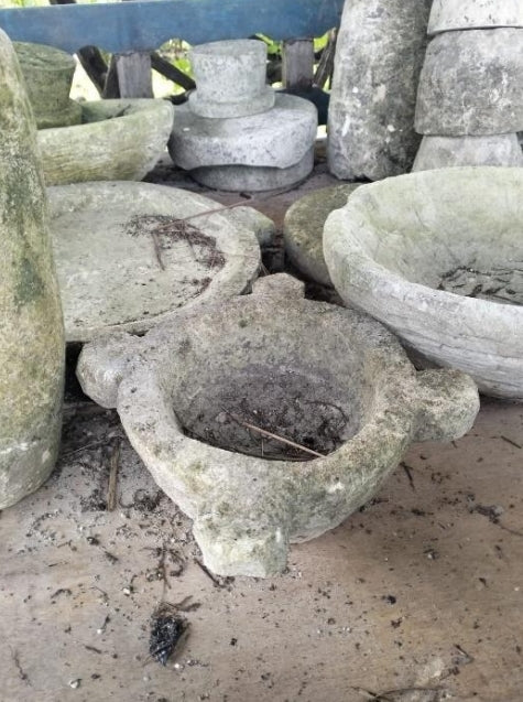 Vintage limestone table planter C55-65