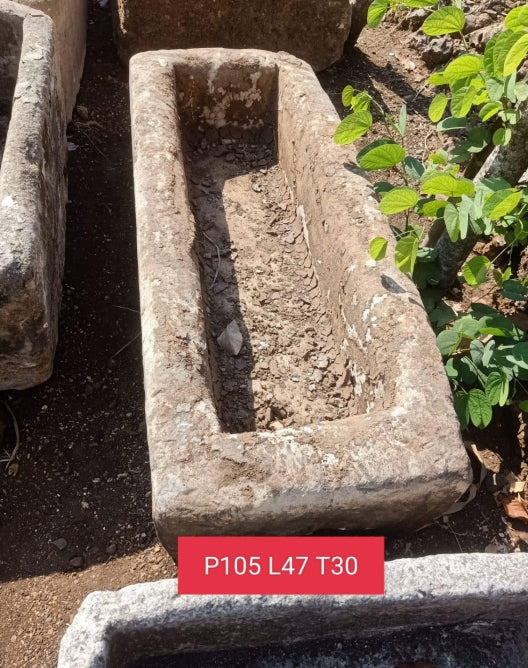 Vintage Limestone Trough J38 105x47x30cm