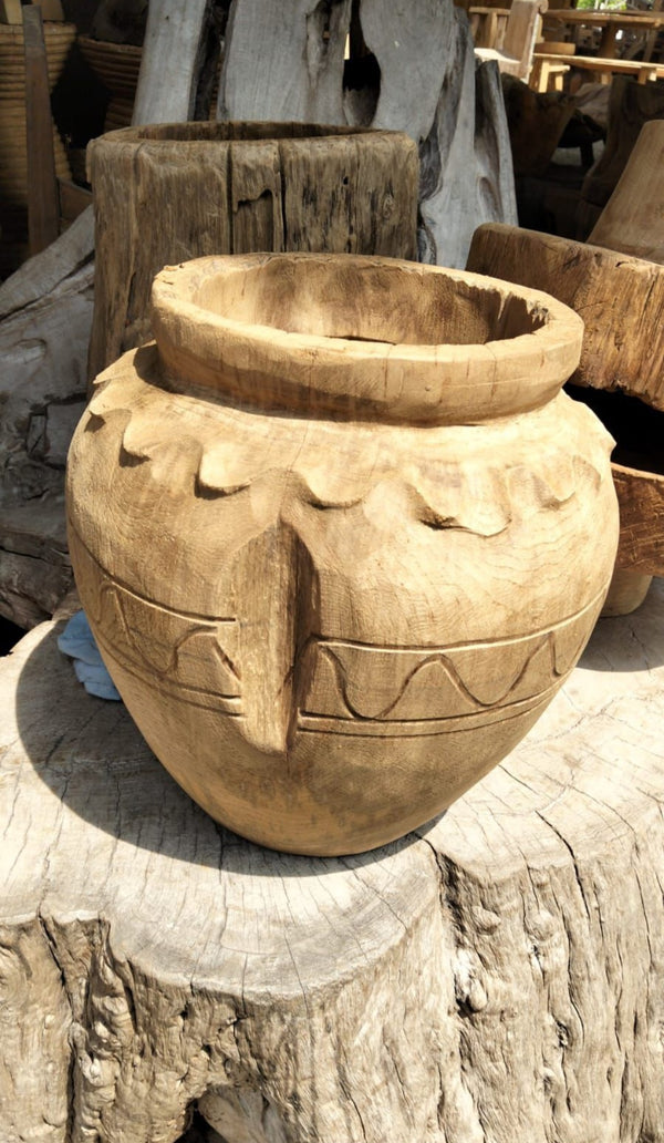 Vintage Teak Pots