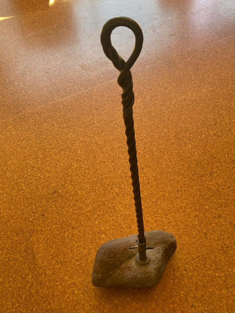 Hand forged fire poker
