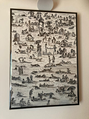 Black and White beach - Original by Archie Gubbins
