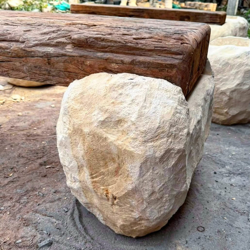 'Smores' Timber and Limestone seating