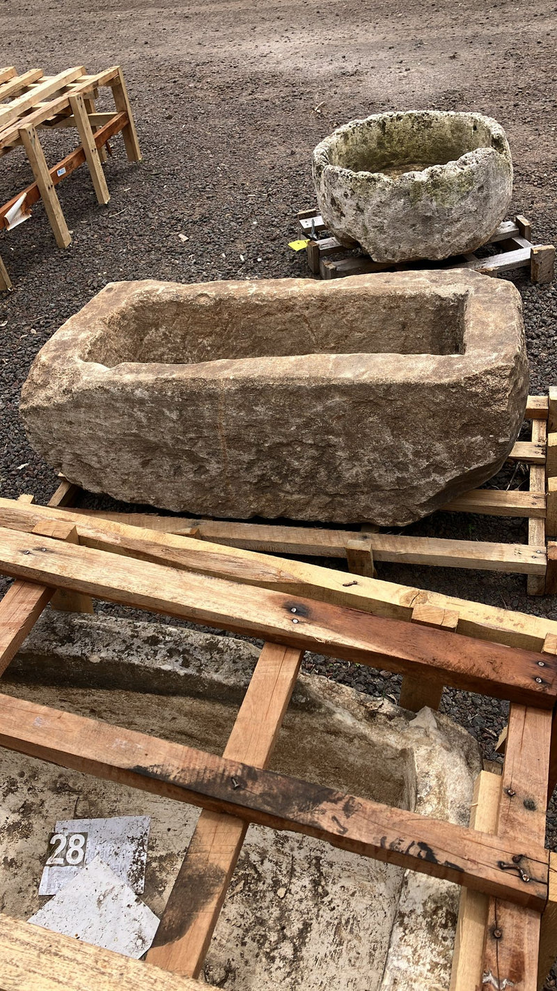 Vintage limestone trough D9