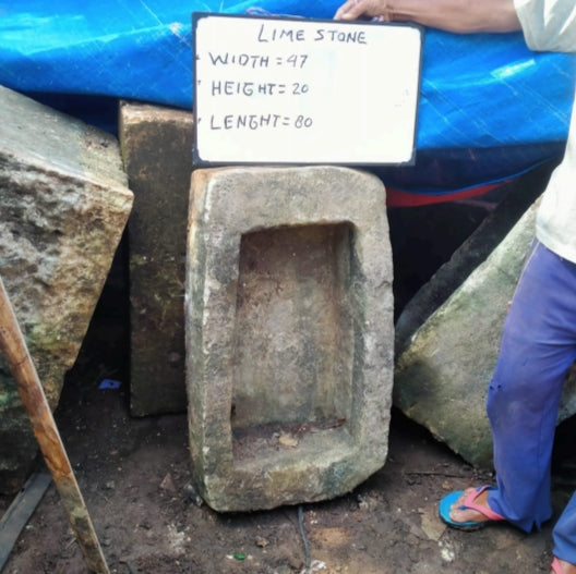 Vintage Limestone Trough J22 80x47x20cm