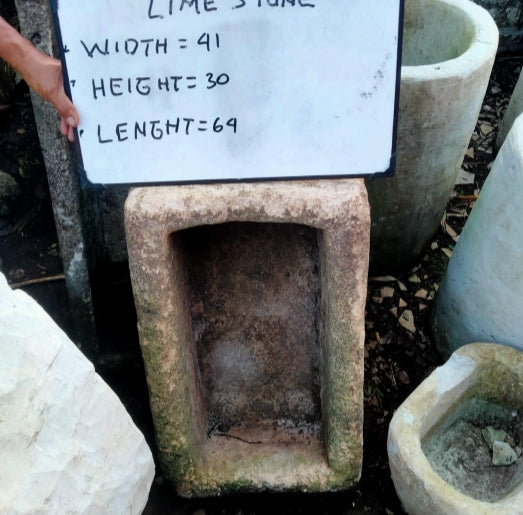 Vintage Limestone Trough J5 64x41x30cm