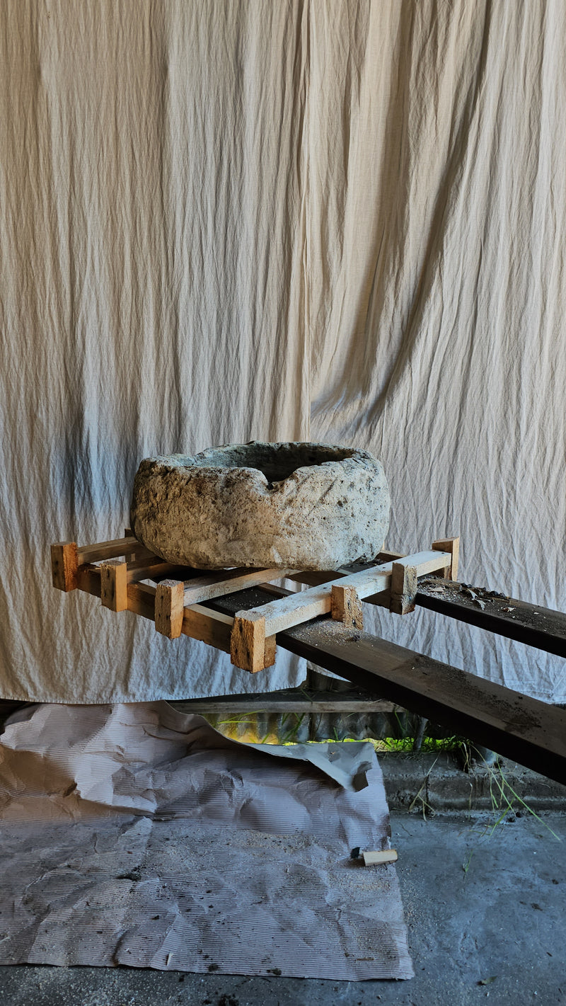 Vintage limestone trough C14