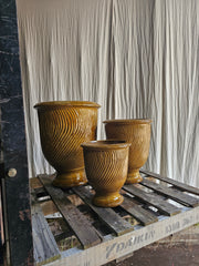 Kiln Fired Glazed Urn