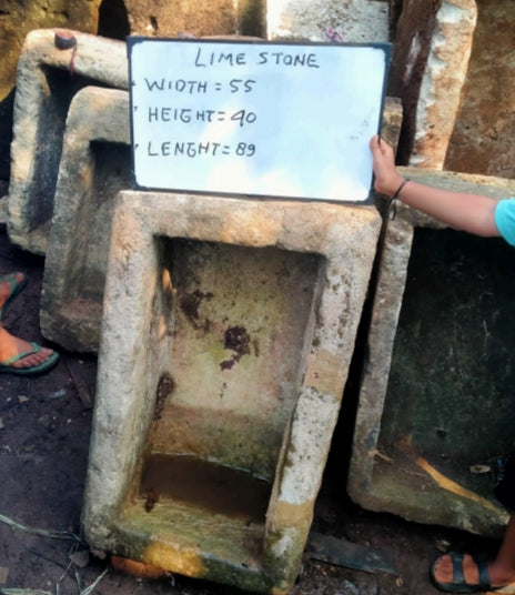 Vintage Limestone Trough J12 89cm x 55cm x 40cm