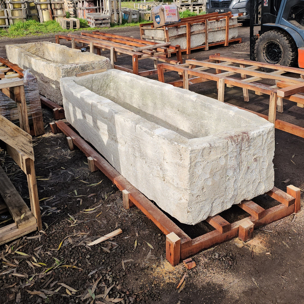 Vintage Limestone Trough G17 202x70x45cm