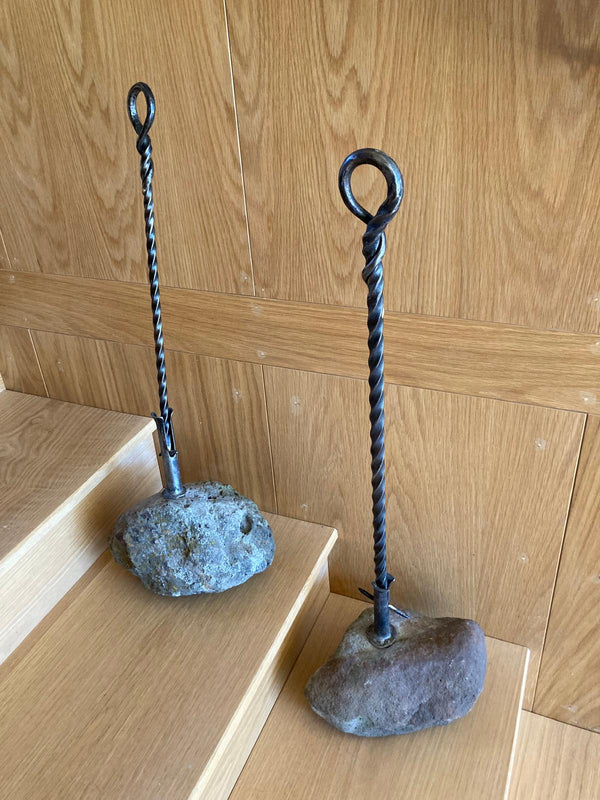 Hand forged fire poker