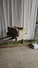 Vintage limestone trough converted to fountain - B3