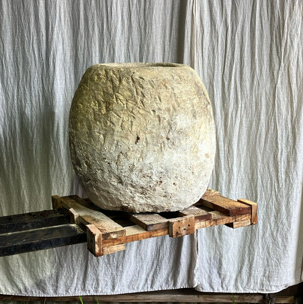Vintage Limestone Trough F60: 62cm wide x 55cm High
