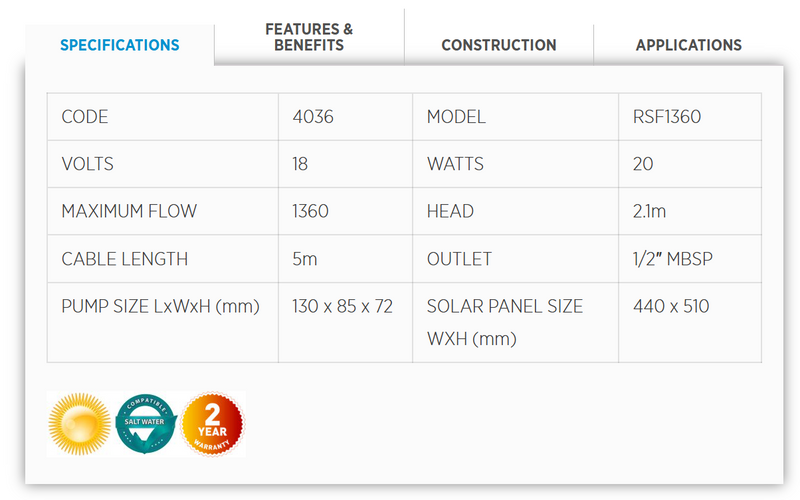 Solar Fountain Pump