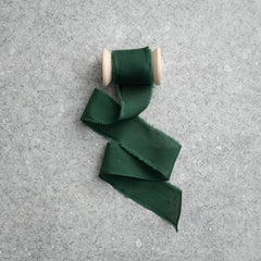 Silk Habotai Ribbon #57 EMERALD