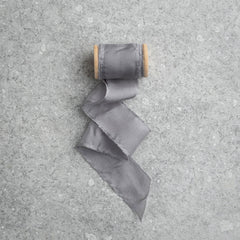 Silk Habotai Ribbon #64 STEEL