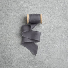 Silk Habotai Ribbon #42 PEWTER