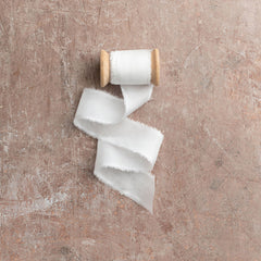 Silk Habotai Ribbon #2 SNOW