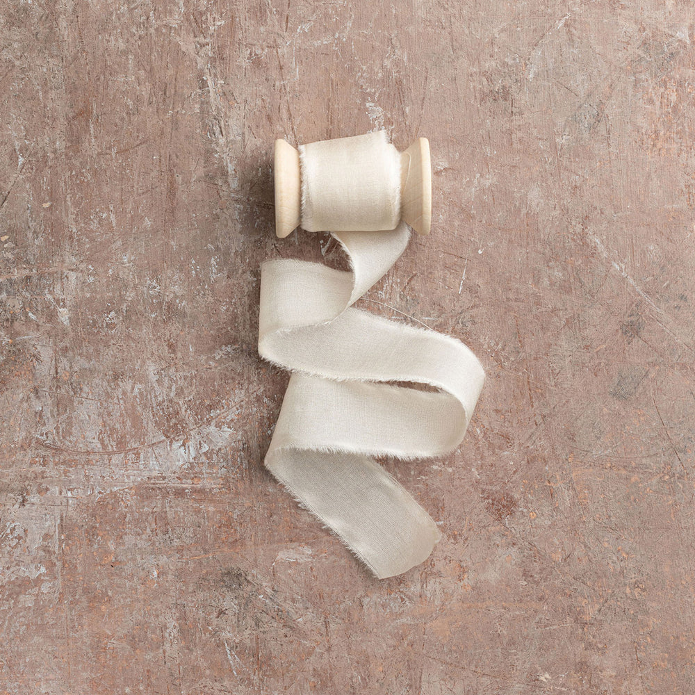 Silk Habotai Ribbon #6 SAND