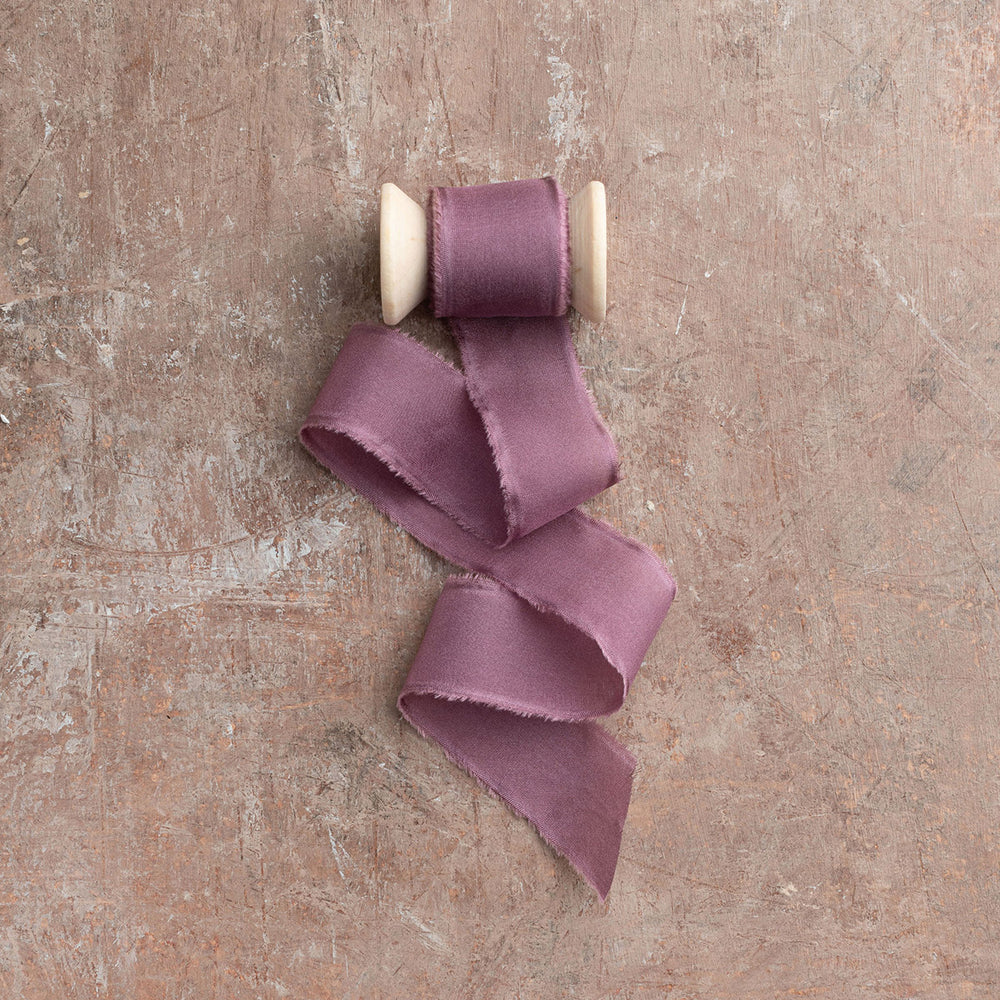 Silk Habotai Ribbon #104 PLUM DISCONTINUED/SALE