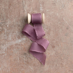 Silk Habotai Ribbon #104 PLUM