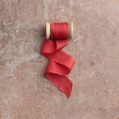 Silk Habotai Ribbon #27 WARATAH